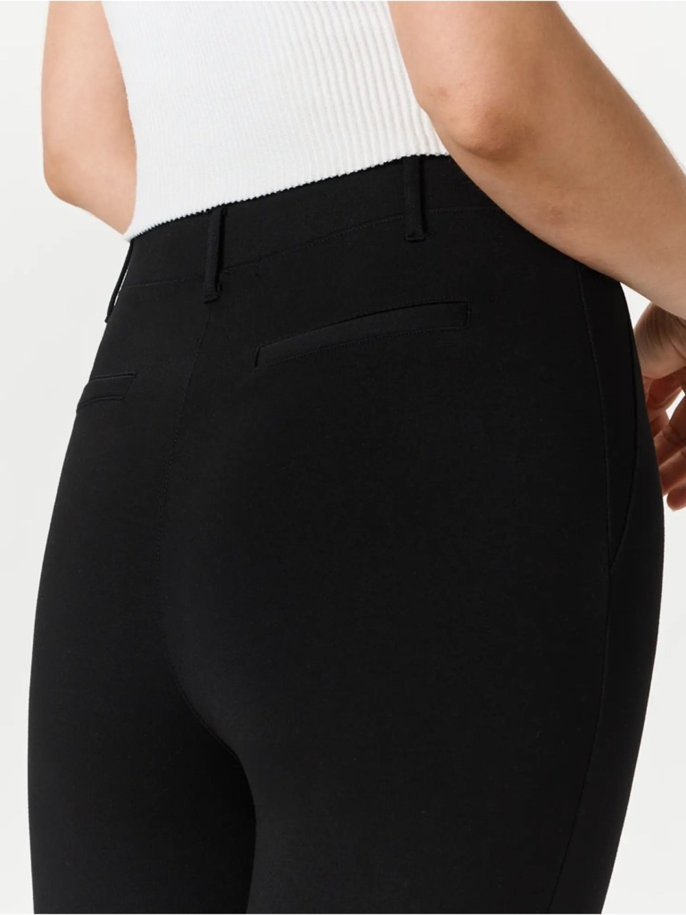 NWT Quince Black Pull On Ponte Pants Straight Leg Four Way Stretch Size XL / 16 - Picture 5 of 12